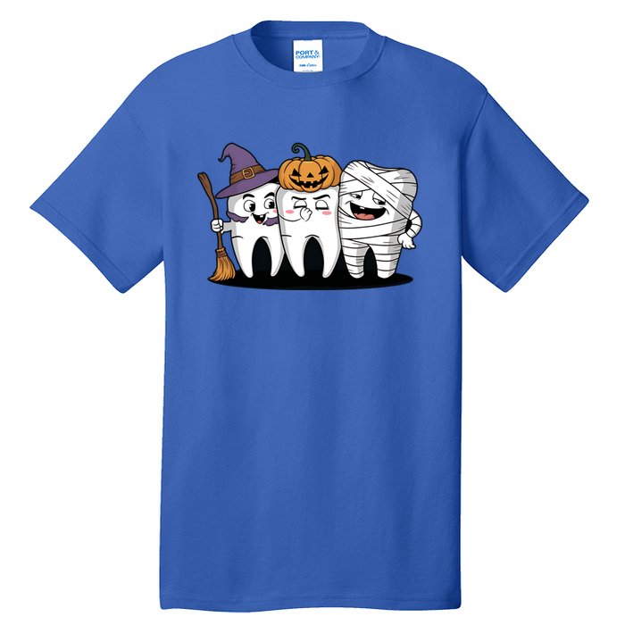 Th Witch Pumpkin Mummy Funny Dental Halloween Dentist Funny Gift Tall T-Shirt