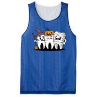 Th Witch Pumpkin Mummy Funny Dental Halloween Dentist Funny Gift Mesh Reversible Basketball Jersey Tank