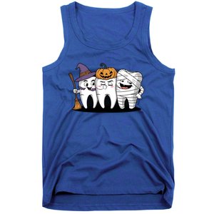 Th Witch Pumpkin Mummy Funny Dental Halloween Dentist Funny Gift Tank Top