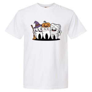 Th Witch Pumpkin Mummy Funny Dental Halloween Dentist Funny Gift Garment-Dyed Heavyweight T-Shirt