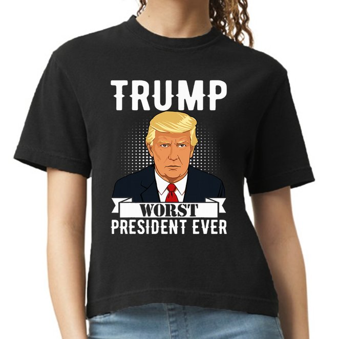 Trump Worst President Ever Political Statement Comfort Colors Boxy T-Shirt