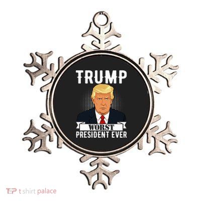 Trump Worst President Ever Political Statement Metallic Star Ornament