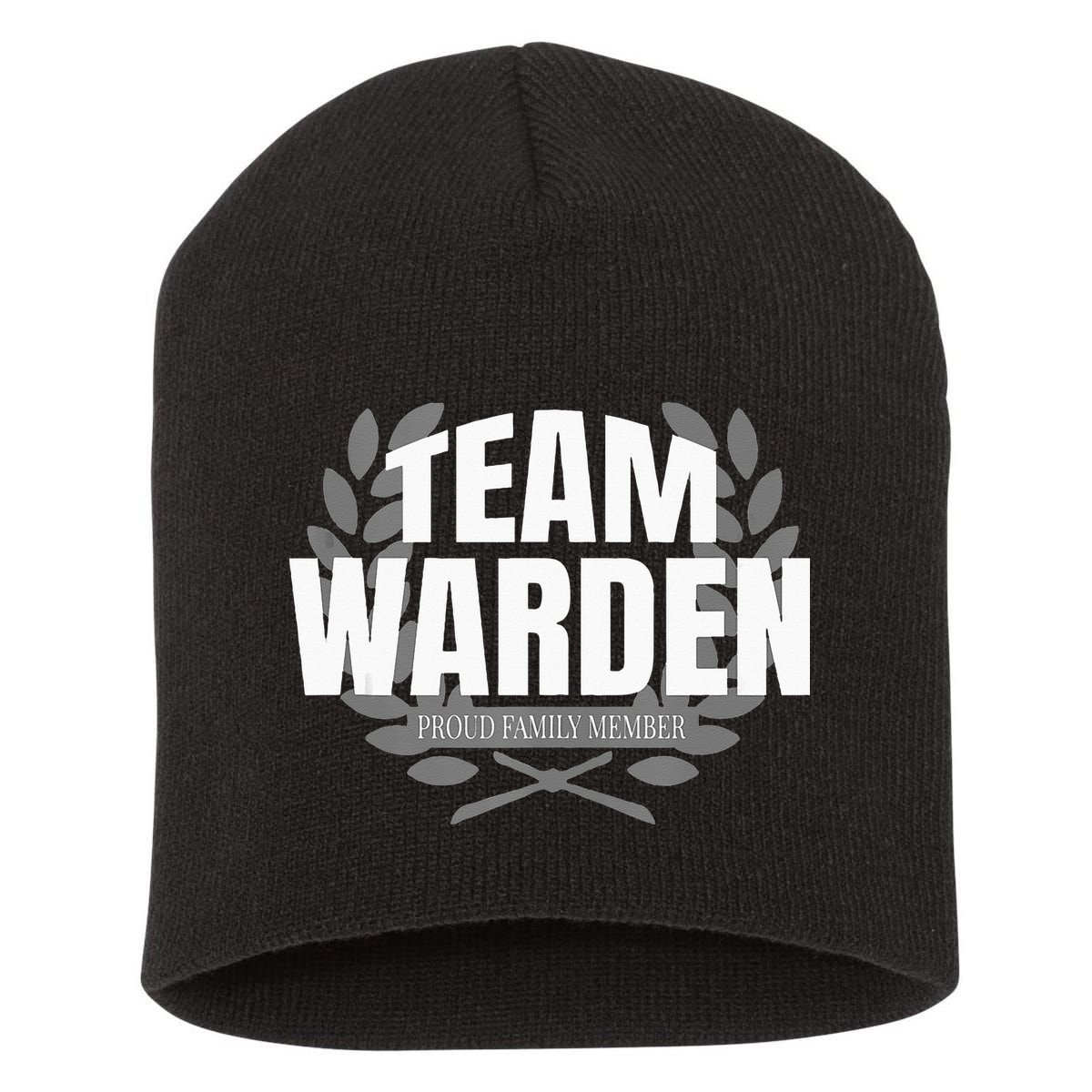 Team Warden Proud Family Member Warden Short Acrylic Beanie