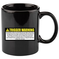 Trigger Warning Parody Warning Label For People Cool Gift 11oz C Handle Ceramic Mug