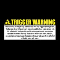 Trigger Warning Parody Warning Label For People Cool Gift Drawstring Bag