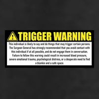Trigger Warning Parody Warning Label For People Cool Gift 25L Jumbo Tote