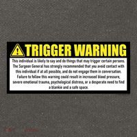 Trigger Warning Parody Warning Label For People Cool Gift Cotton Canvas Backpack