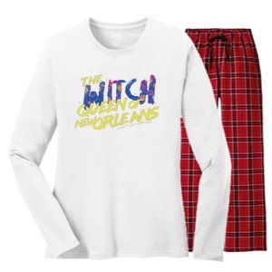 The Witch Queen Of New Orleans Lyric Redbone Halloween Women's Long Sleeve Flannel Pajama Set 