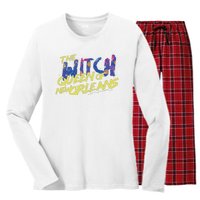 The Witch Queen Of New Orleans Lyric Redbone Halloween Women's Long Sleeve Flannel Pajama Set 