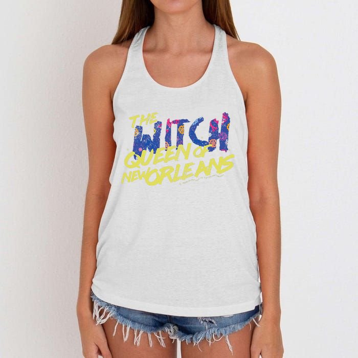 The Witch Queen Of New Orleans Lyric Redbone Halloween Women's Knotted Racerback Tank