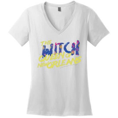 The Witch Queen Of New Orleans Lyric Redbone Halloween Women's V-Neck T-Shirt