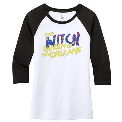 The Witch Queen Of New Orleans Lyric Redbone Halloween Women's Tri-Blend 3/4-Sleeve Raglan Shirt