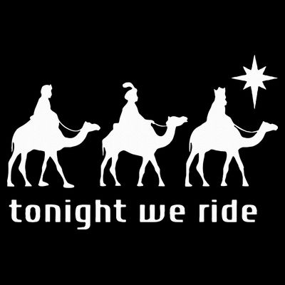 Tonight We Ride Retro Three Wise Christmas Christian  T-Shirt