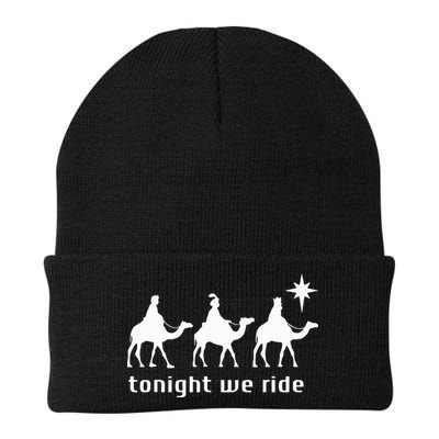 Tonight We Ride Retro Three Wise Christmas Christian  Beanie
