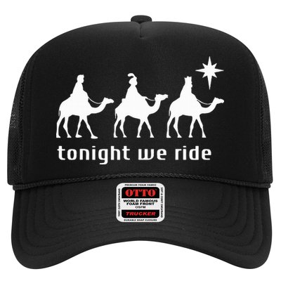 Tonight We Ride Retro Three Wise Christmas Christian  Trucker Hat