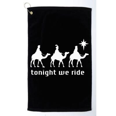 Tonight We Ride Retro Three Wise Christmas Christian  Golf Towel