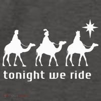 Tonight We Ride Retro Three Wise Christmas Christian  Vector Backpack