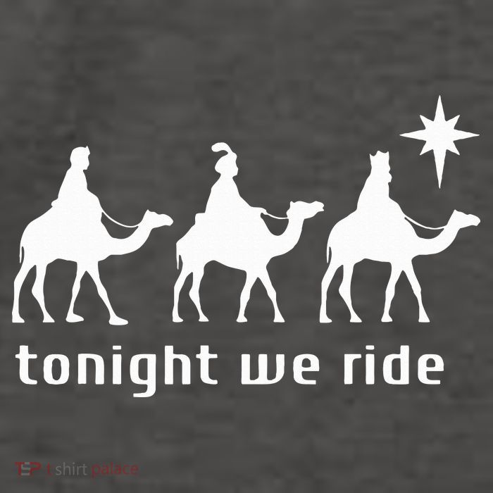 Tonight We Ride Retro Three Wise Christmas Christian  Vector Backpack
