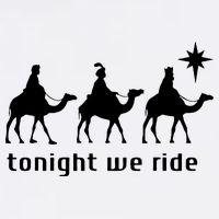 Tonight We Ride Retro Three Wise Christmas Christian  Garment-Dyed Sweatshirt