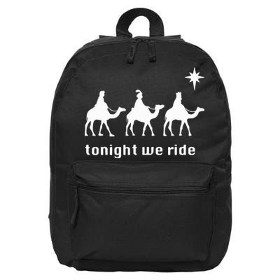 Tonight We Ride Christmas 3 Wise Menn Camel Ride 16 in Basic Backpack