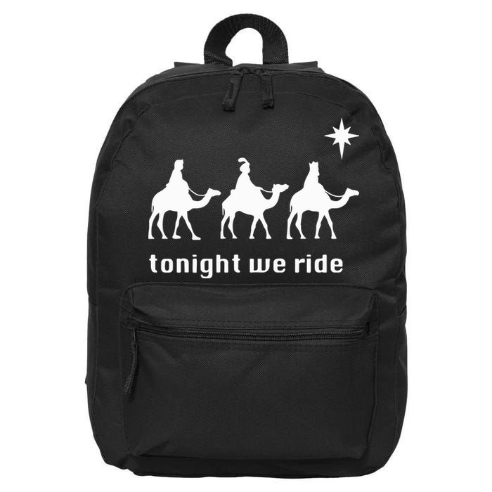 Tonight We Ride Christmas 3 Wise Menn Camel Ride 16 in Basic Backpack