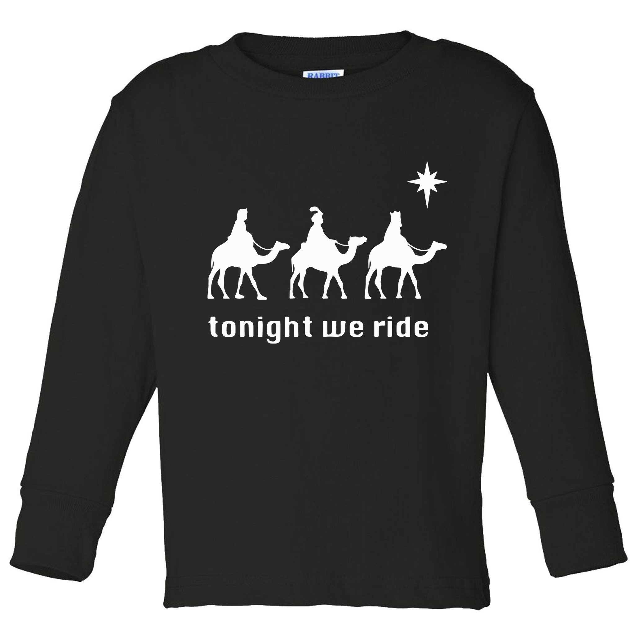 Tonight We Ride Christmas 3 Wise Menn Camel Ride Toddler Long Sleeve Shirt