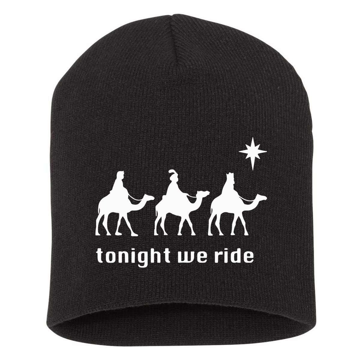 Tonight We Ride Christmas 3 Wise Menn Camel Ride Short Acrylic Beanie