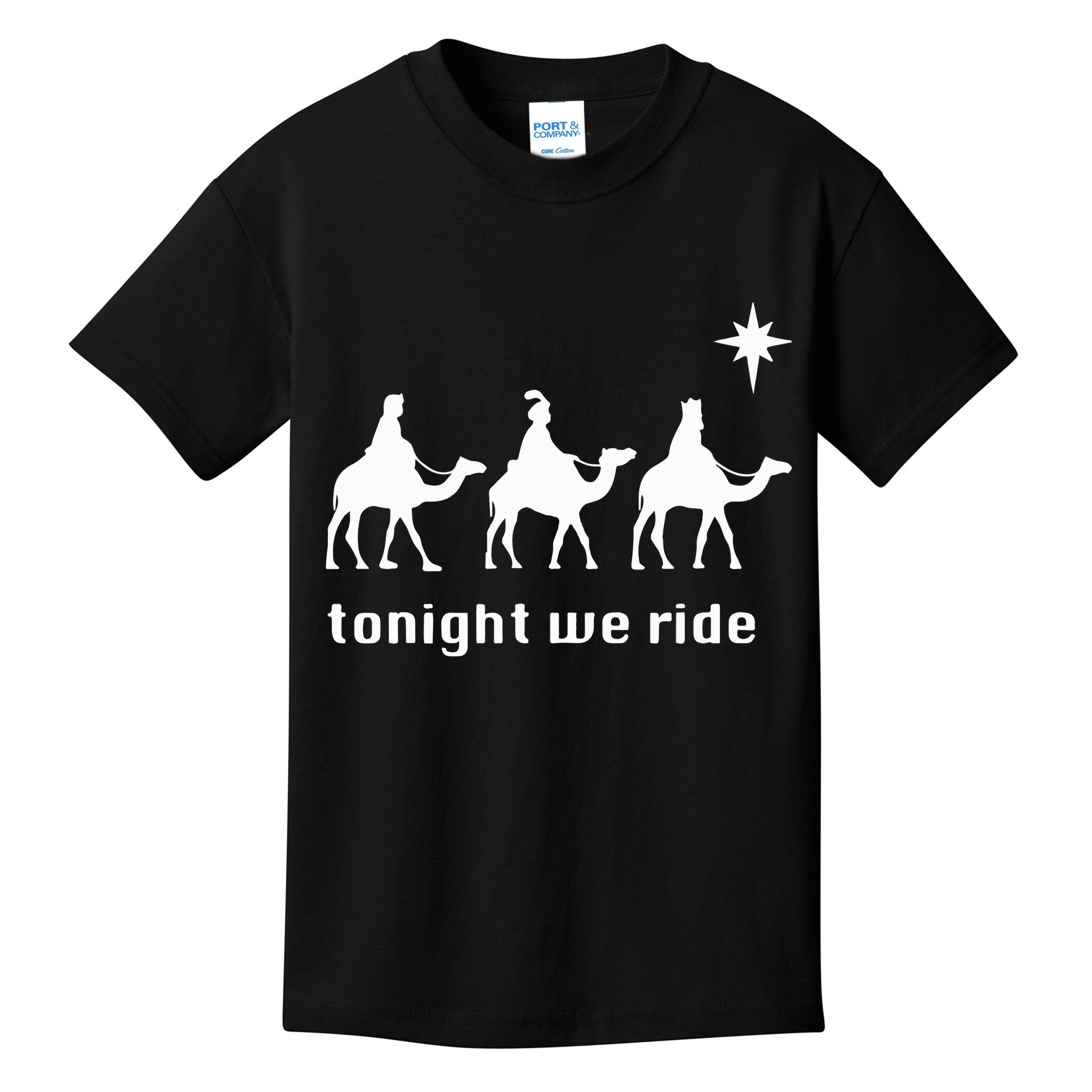 Tonight We Ride Christmas 3 Wise Menn Camel Ride Kids T-Shirt