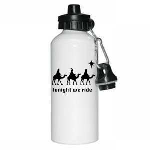 Tonight We Ride Christmas 3 Wise Menn Camel Ride Aluminum Water Bottle 