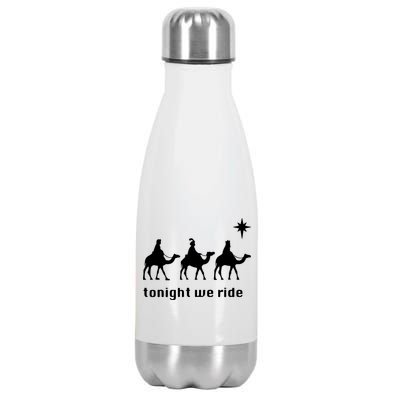 Tonight We Ride Christmas 3 Wise Menn Camel Ride Stainless Steel Insulated Water Bottle