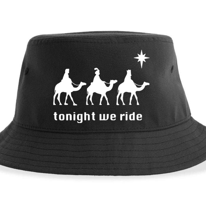Tonight We Ride Christmas 3 Wise Menn Camel Ride Sustainable Bucket Hat