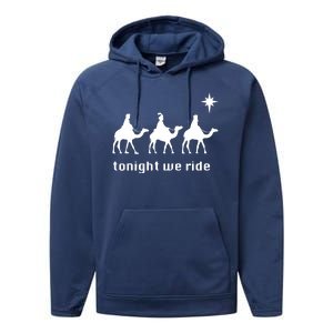 Tonight We Ride Christmas 3 Wise Menn Camel Ride Performance Fleece Hoodie