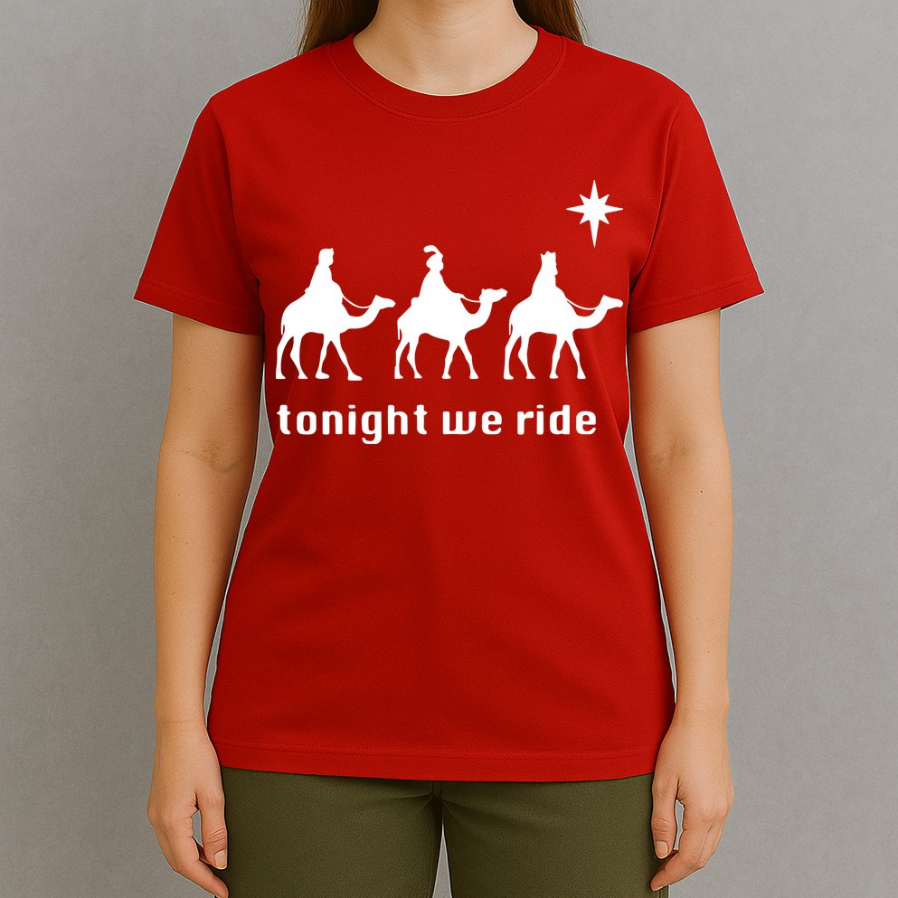 Tonight We Ride Christmas 3 Wise Menn Camel Ride T-Shirt