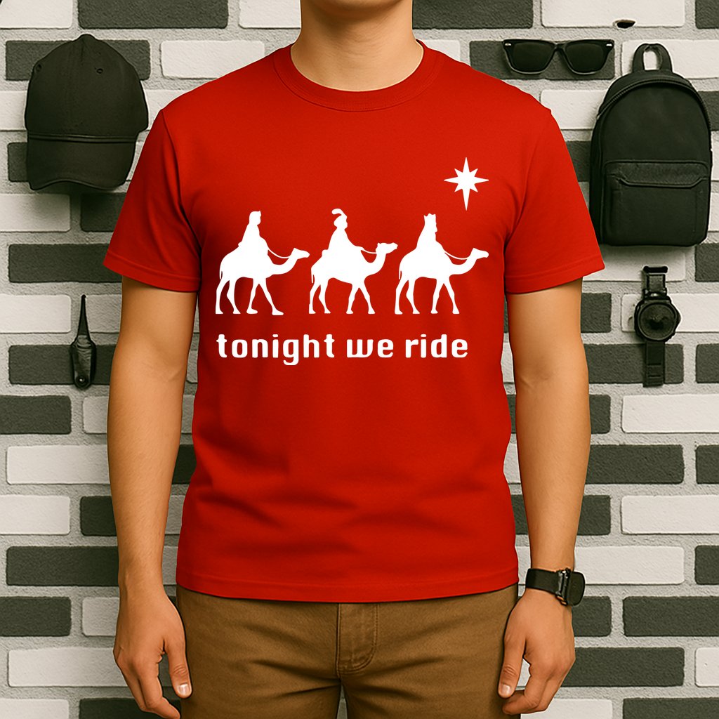 Tonight We Ride Christmas 3 Wise Menn Camel Ride T-Shirt
