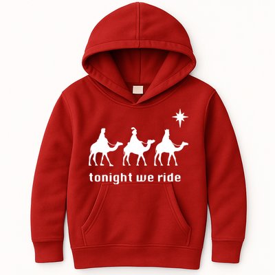 Tonight We Ride Christmas 3 Wise Menn Camel Ride Kids Hoodie