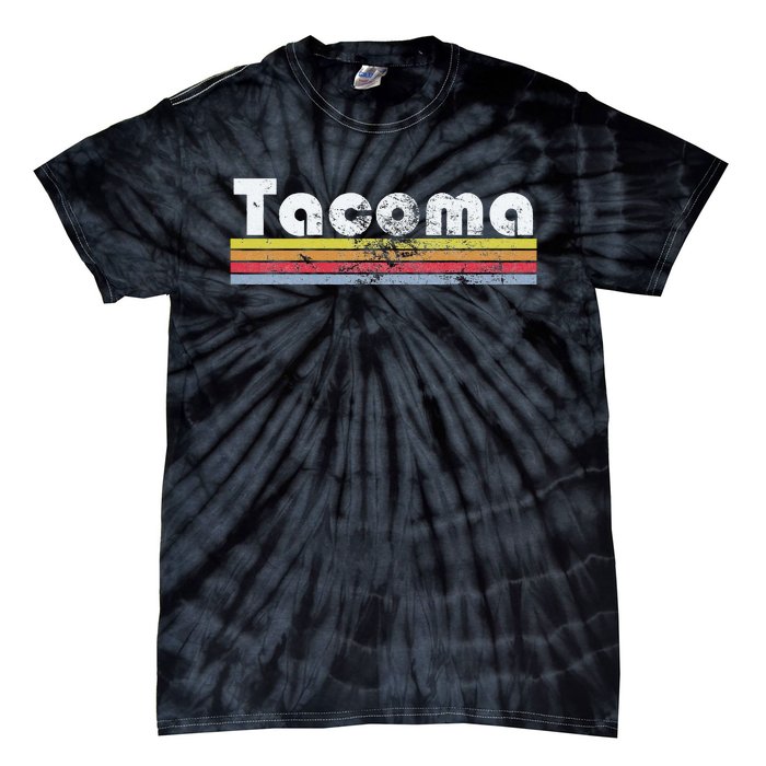 Tacoma Wa Retro Vintage Pride City 70s 80s Women Gift Tie-Dye T-Shirt