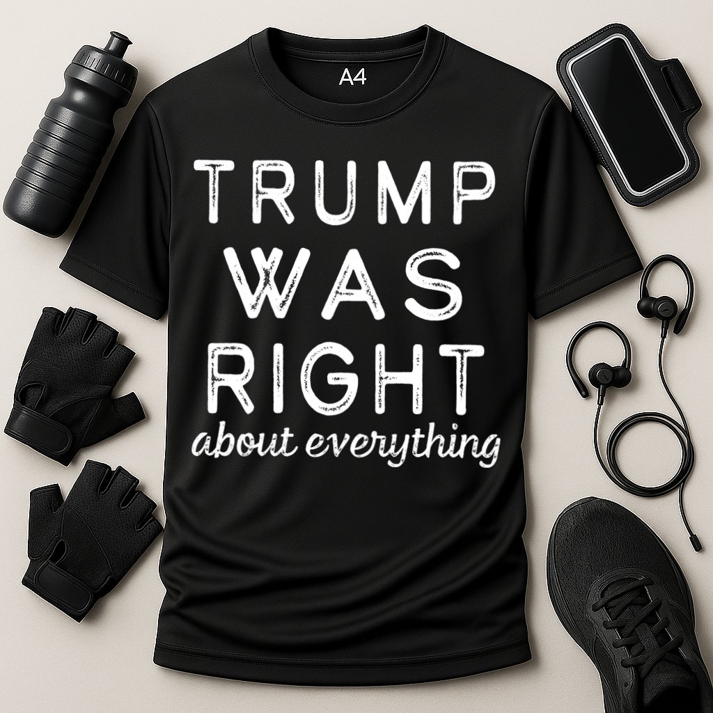 Trump Was Right About Everything, Pro Trump, Anti Biden, Republican Cooling Performance Crew T-Shirt