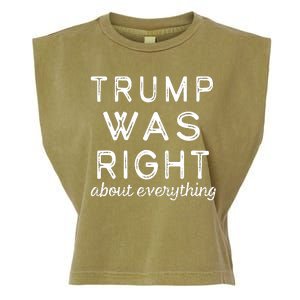 Trump Was Right About Everything, Pro Trump, Anti Biden, Republican Garment-Dyed Women's Muscle Tee