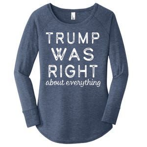 Trump Was Right About Everything, Pro Trump, Anti Biden, Republican Women's Perfect Tri Tunic Long Sleeve Shirt