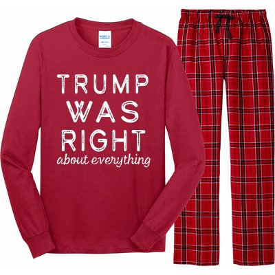 Trump Was Right About Everything, Pro Trump, Anti Biden, Republican Long Sleeve Pajama Set