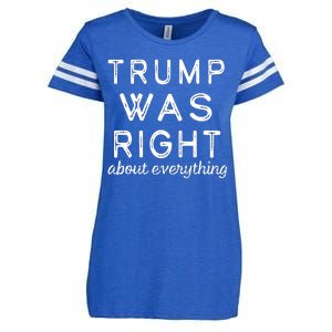 Trump Was Right About Everything, Pro Trump, Anti Biden, Republican Enza Ladies Jersey Football T-Shirt