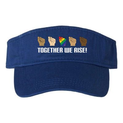 Together We Rise Opposition Equality Cute Gift Valucap Bio-Washed Visor