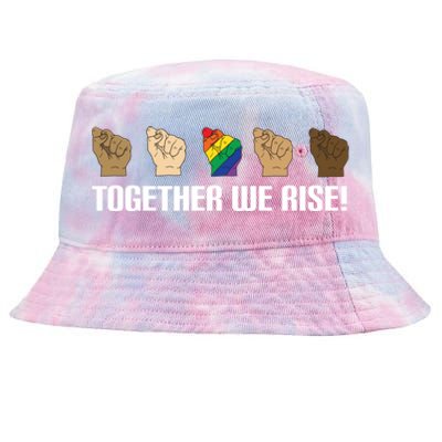 Together We Rise Opposition Equality Cute Gift Tie-Dyed Bucket Hat