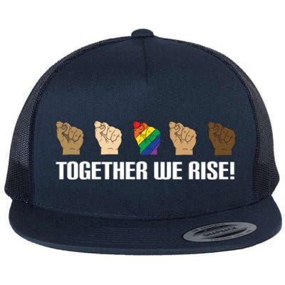 Together We Rise Opposition Equality Cute Gift Flat Bill Trucker Hat