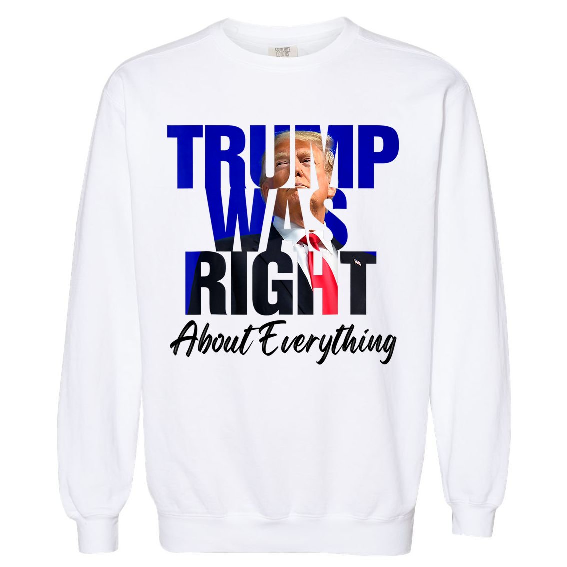 Trump Was Right About Everything Funny Political Garment-Dyed Sweatshirt