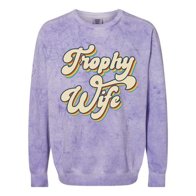 Trophy Wife Retro Colorblast Crewneck Sweatshirt