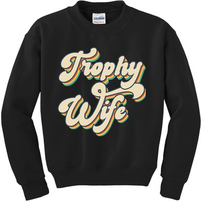 Trophy Wife Retro Kids Sweatshirt