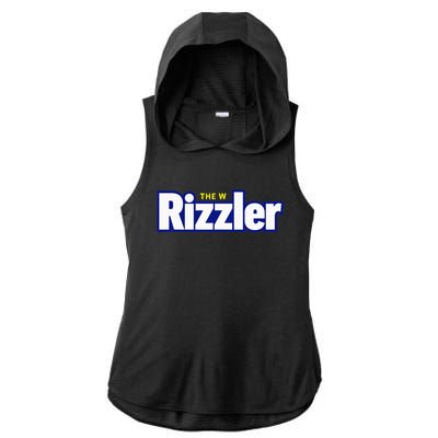 The W Rizzler For The Rizz God Ladies PosiCharge Tri-Blend Wicking Draft Hoodie Tank