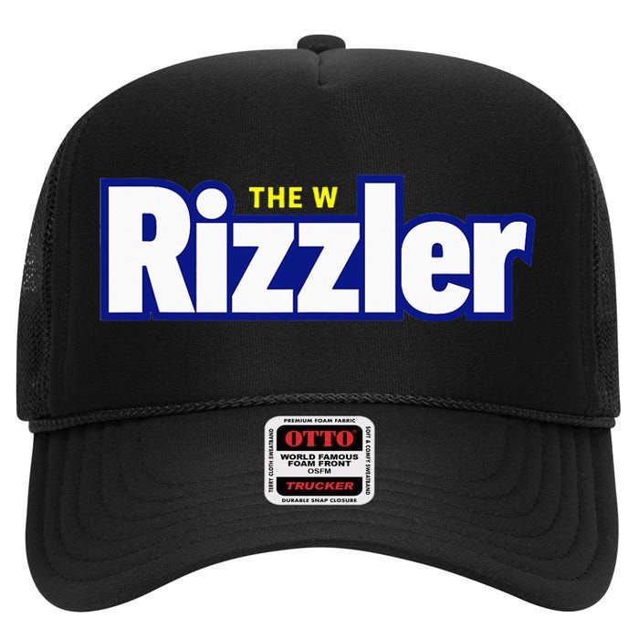 The W Rizzler For The Rizz God High Crown Mesh Back Trucker Hat