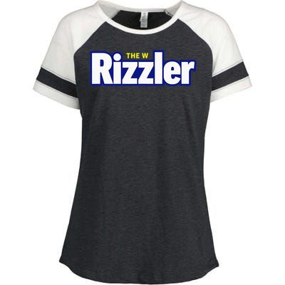 The W Rizzler For The Rizz God Enza Ladies Jersey Colorblock Tee